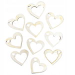 Serduszka ażurowe ze sklejki 3cm 10szt dekoracja decoupage scrapbooking