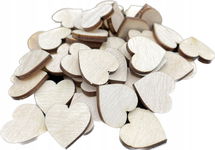 Serduszka drewniane ze sklejki 2cm 50szt dekoracja decoupage scrapbooking