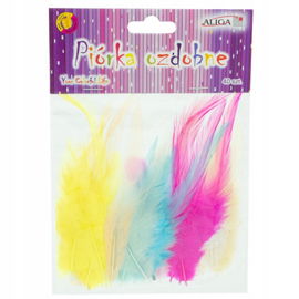 Piórka pióra mix ozdobne dekoracyjne lotki