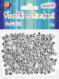 Koraliki korale literki plastikowe modułowe kostki