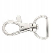 KARABIŃCZYK METAL 13MM RYBKA NIKIEL BRELOK 10SZT