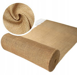 TKANINA MATERIAŁ JUTOWA DO DEKORACJI 110CM/100 CM JUTA NATURALNA 245G/M2