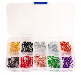 Agrafki kolorowe w pudełku 100 szt