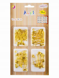 Agrafki złote 100 szt mix rozmiarów 19-32mm