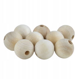 KORALIKI KORALE DREWNIANE KULKI DO MAKRAMY ANIOŁKÓW DECOUPAGE 12MM 10SZT