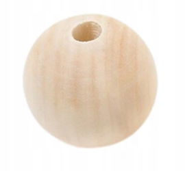 KORALIKI KORALE DREWNIANE KULKI DO MAKRAMY ANIOŁKÓW DECOUPAGE 15MM 10SZT