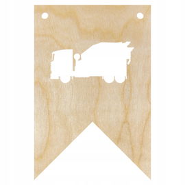 DREWNIANY PROPORCZYK GIRLANDA BANER ZAWIESZKA DO POKOJU BETONIARKA