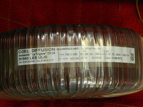 transformator toroidalny separujacy separacyjny insulating transformer 600VA