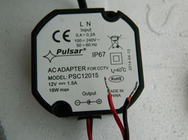PSC-12015 zasilacz DC stalopradowy 1,5A 12V 18W hermetyczny IP67 100-240V 50Hz