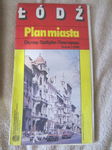 retro mapa samochodowa plan miasta Lodz PPWK 1992 CIP nr katal. 33-232-03