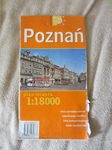 90' retro mapa samochodowa plan miasta Poznan lata 90-te