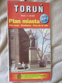 mapa samochodowa plan miasta Torun PPWK 1997 nr katal. 33-237-03 edycja 97/98