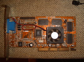 Nvidia RIVA TNT-2 VANTA Model 64 32MB grafika AGP VGA D-SUB analogowa retro