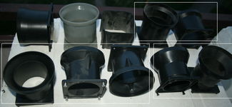 air inlet tunel powietrzny prowadzacy od obudowy ATX rozstaw srub 7cm otwory 7x7
