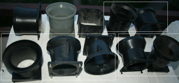 air inlet tunel powietrzny prowadzacy od obudowy ATX rozstaw srub 7cm otwory 7x7