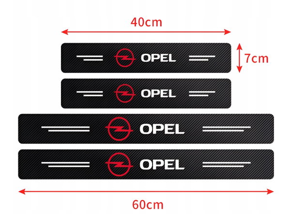 Naklejki ochronne na progi samochodu. OPEL.