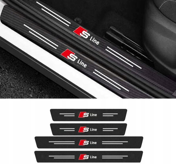 Naklejki ochronne na progi samochodu. S-line do Audi.