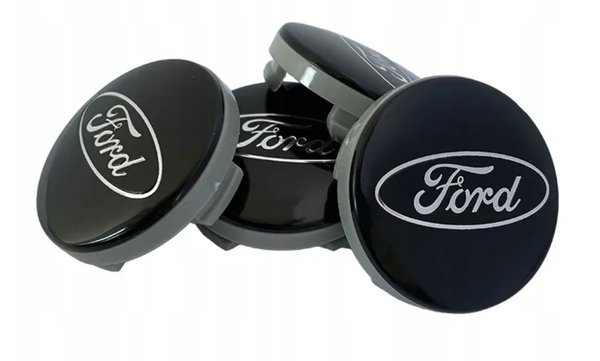 Dekielki do felg Ford czarne 54mm. Komplet 4szt.