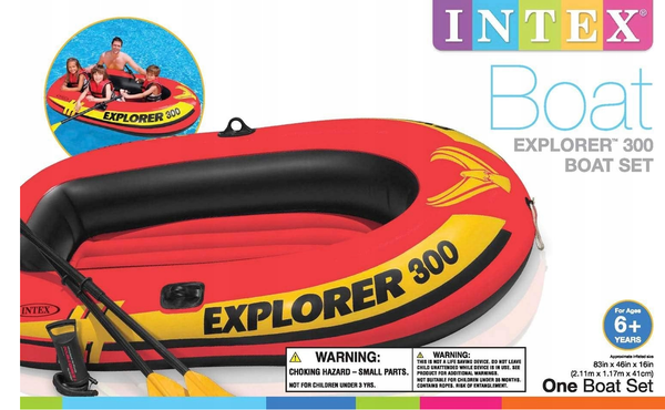 Ponton kajak dla dzieci z wiosłami INTEX Explorer 300