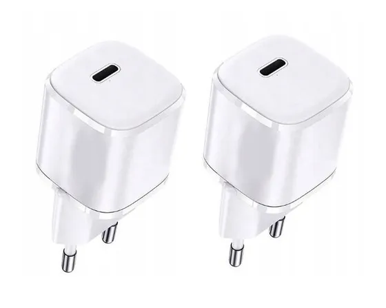 ŁADOWARKA SIECIOWA ADAPTER USB-C 20W SZYBKIE ŁADOWANIE SURNICE 2 SZTUKI