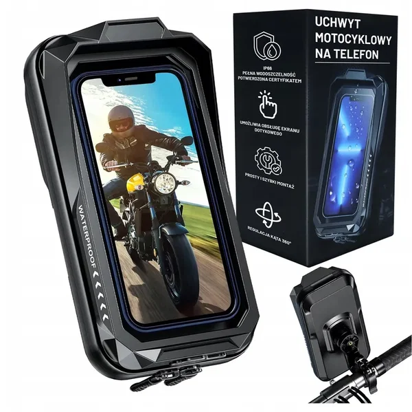 Wodoodporny Uchwyt Rowerowy Motocyklowy na Telefon Hulajnogę Regulowany