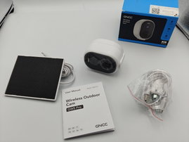 GNCC 2K 4MP solarna kamera monitoringowa akumulator, 2,4/5 GHz WLAN, IP65