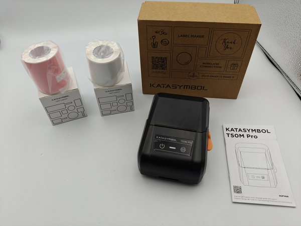 Katasymbol T50M Pro Drukarka Etykiet Termiczna Bluetooth + 2 rolki
