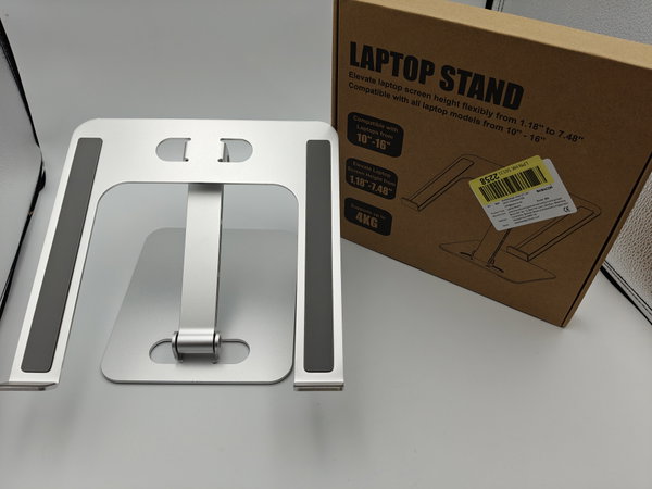 Podstawka pod laptopa 10-16" srebrna metalowa
