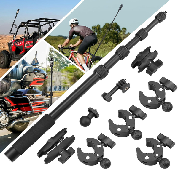 BRDRC Uchwyt motocyklowy do Insta 360 X4 X5, uchwyty zaciskowe na kierownicę