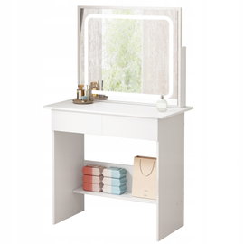 Toaletka kosmetyczna z lustrem LED nowoczesna glamour 90 cm