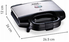 Opiekacz Tefal SM1552 700W - pęknięta rączka i dwa wgniecenia w pokrywie