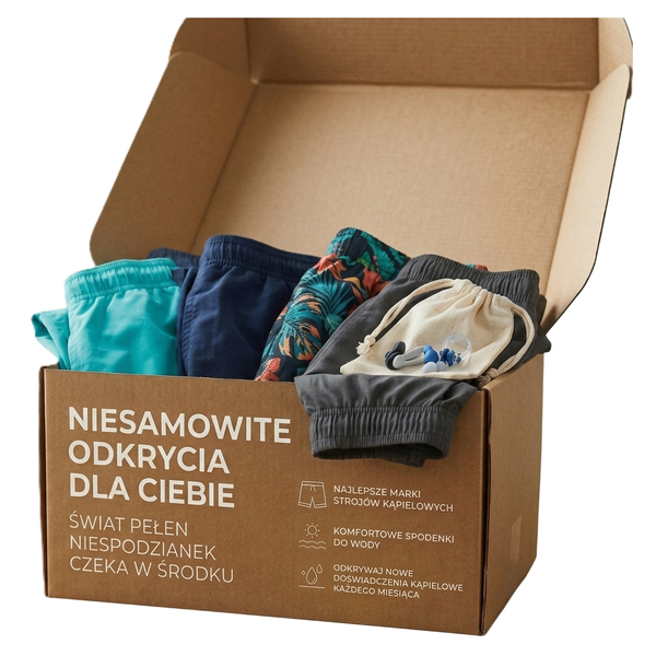 Box mix stroje kąpielowe, spodenki tylko nowe rzeczy 50 sztuk