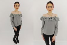 MISS SELFRIDGE elegancka BLUZKA HISZPANKA z falbankami PASKI _ 38
