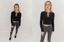 SELECT dresowa BLUZKA CROP TOP z długim rękawem WYCIĘCIA _ 40