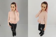 BOOHOO elegancka BLUZKA z baskinką MODNA długi rękaw _ 36