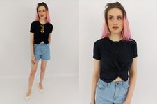 PRIMARK dresowa BLUZKA CROP TOP z marszczeniami MODNA _ 34