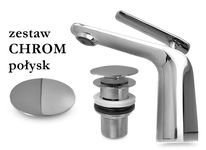 ZESTAW VERDO BATERIA UMYWALKOWA  + KOREK CHROM