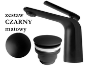 ZESTAW VERDO BLACK BATERIA UMYWALKOWA  + KOREK CZARNY MATOWY