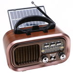 Radio RETRO Przenośne Głośnik TF MP3 USB Solar BLUETOOTH Akumulator 4234