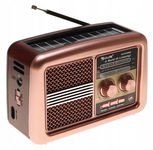 Radio RETRO Przenośne Głośnik TF MP3 USB Solar BLUETOOTH LATARKA 3871