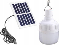 ŻARÓWKA SOLARNA LED 10W Z Panelem Solarnym Kemping Do Garażu PIWNICY 2938