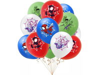 Zestaw balonów "Avengers: Spiderman & Hulk", 12 cali, 8 szt. [balony na hel]