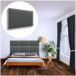 PANEL ŚCIENNY TAPICEROWANY NA ŚCIANĘ MAGIC VELVET GRAFITOWY 50X30 30X50