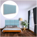 PANEL ŚCIENNY TAPICEROWANY NA ŚCIANĘ MAGIC VELVET BŁĘKITNY 50X30 30X50