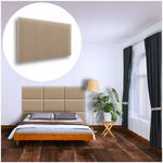 PANEL ŚCIENNY TAPICEROWANY NA ŚCIANĘ MAGIC VELVET BEŻOWY 50X30 30X50