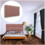 PANEL ŚCIENNY TAPICEROWANY NA ŚCIANĘ MAGIC VELVET BRUDNY RÓŻ 50X30 30X50