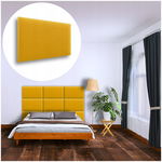 PANEL ŚCIENNY TAPICEROWANY NA ŚCIANĘ MAGIC VELVET ŻÓŁTY 50X30 30X50