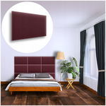 PANEL ŚCIENNY TAPICEROWANY NA ŚCIANĘ MAGIC VELVET BORDOWY 50X30 30X50