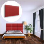 PANEL ŚCIENNY TAPICEROWANY NA ŚCIANĘ MAGIC VELVET CZERWONY 50X30 30X50