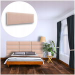 PANEL ŚCIENNY TAPICEROWANY MAGIC VELVET PUDROWY RÓŻ 80X20 20X80 - SMARTLIFE24